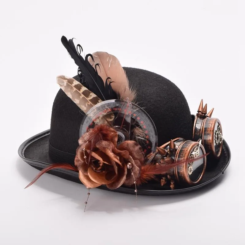 Aanzicht 3 — Steampunk bolhoed