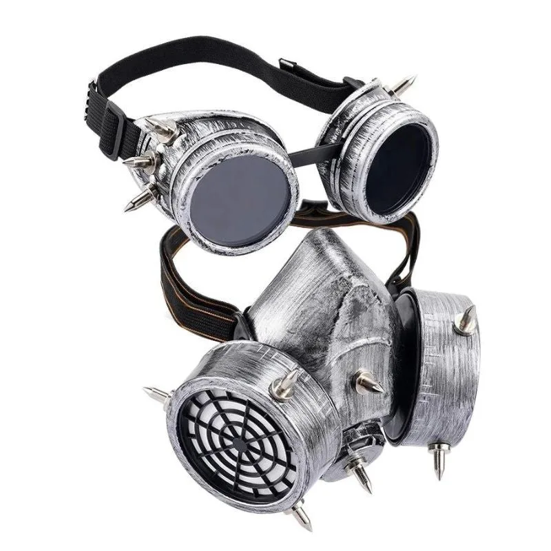 Aanzicht 3 — Steampunk gasmasker als kostuumaccessoire