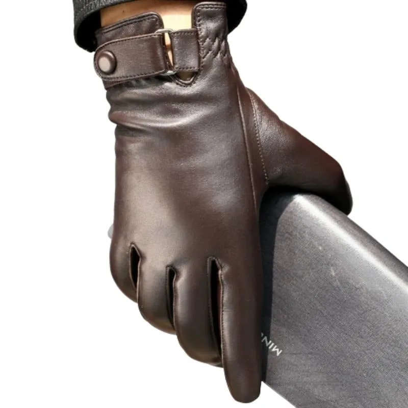 Handschoen voor heren – van leer bruin