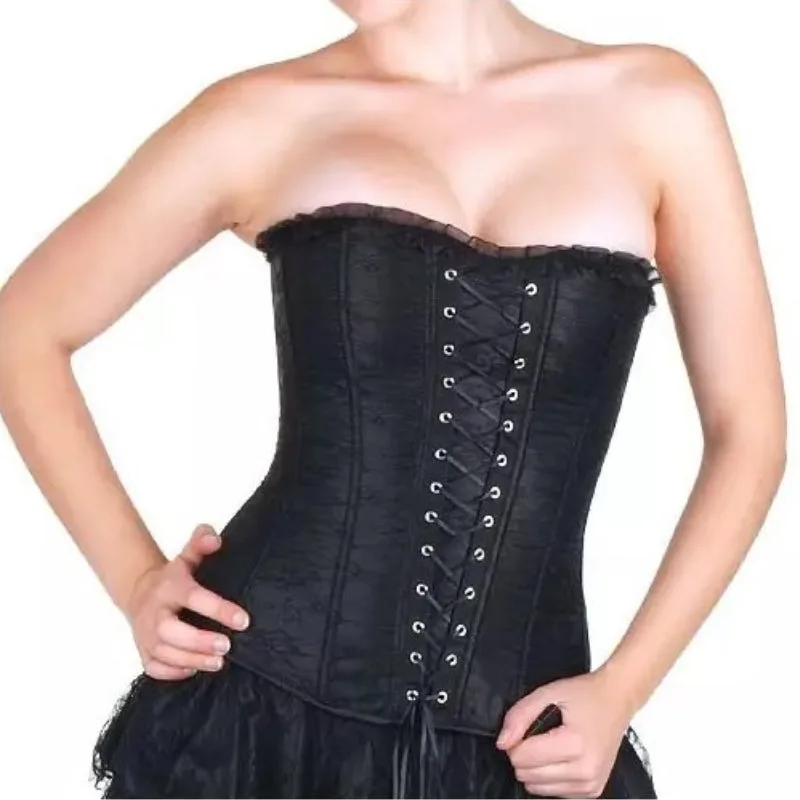Aanzicht 2 — Steampunk korset – met vetersluiting