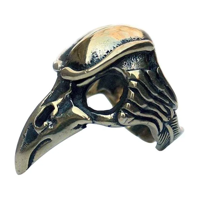 Steampunk ring – raaf bronskleurig