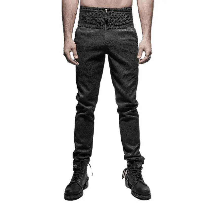 Steampunk broek – hoge tailleband vintage