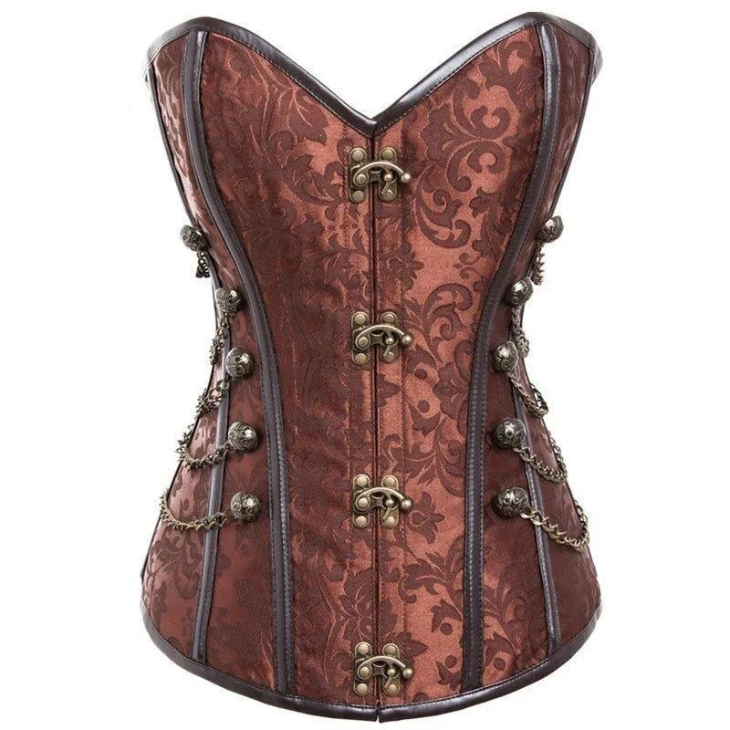 Steampunk korset – bruin