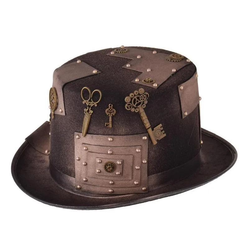 Steampunk hoed – bruin