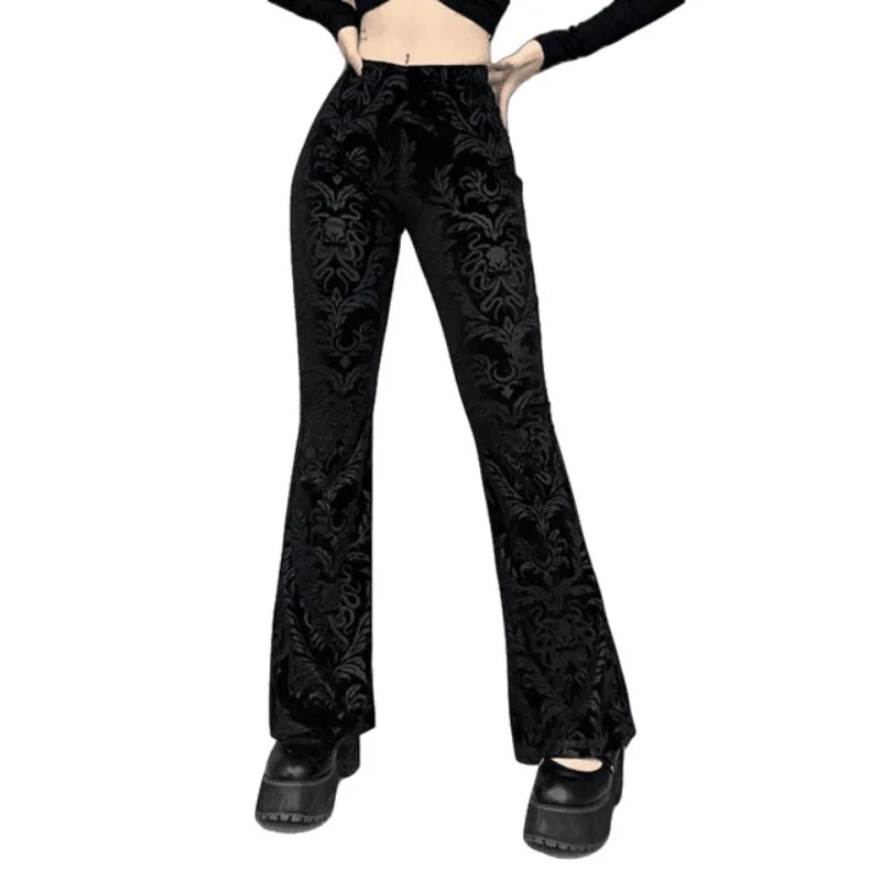 Broek voor dames – zwart gothic