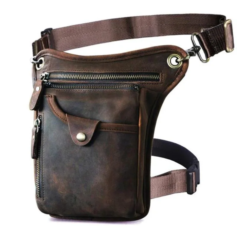 Aanzicht 5 — Tas voor heren – schouderriem leer vintage