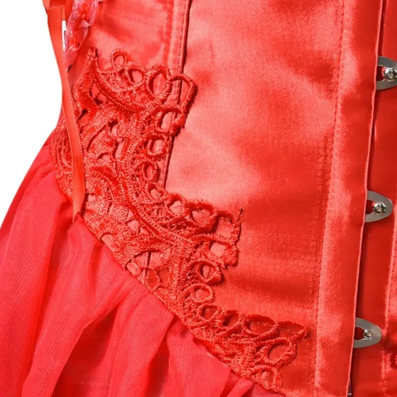 Aanzicht 4 — Korset voor dames – retro rood
