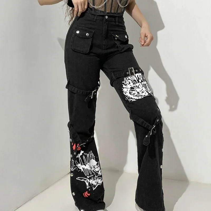 Aanzicht 2 — Steampunk broek – Cyber gothic