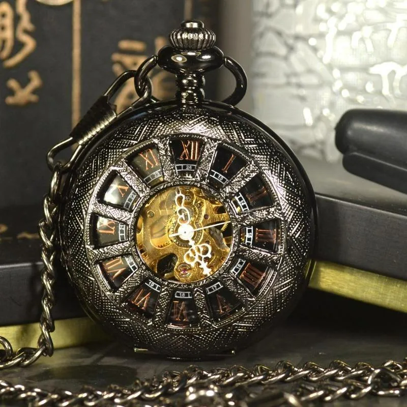 Steampunk zakhorloge – zwart Persona