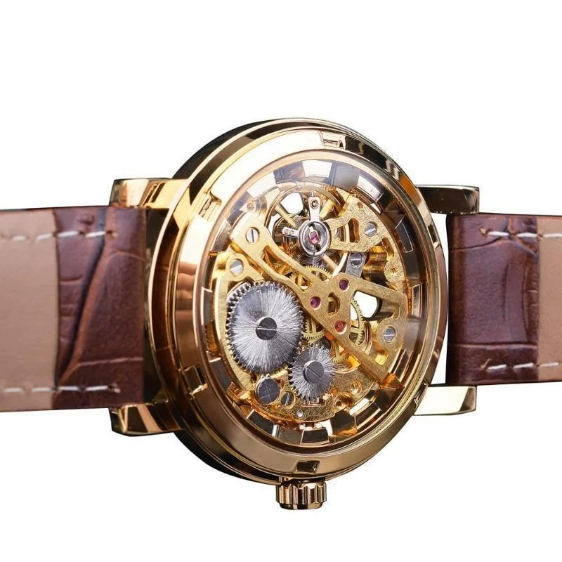 Aanzicht 6 — Skeleton horloge voor heren – armband kunstleer