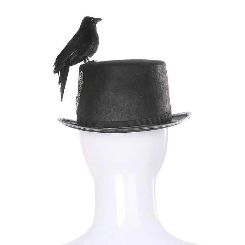 Aanzicht 5 — Steampunk hoed – met vogel