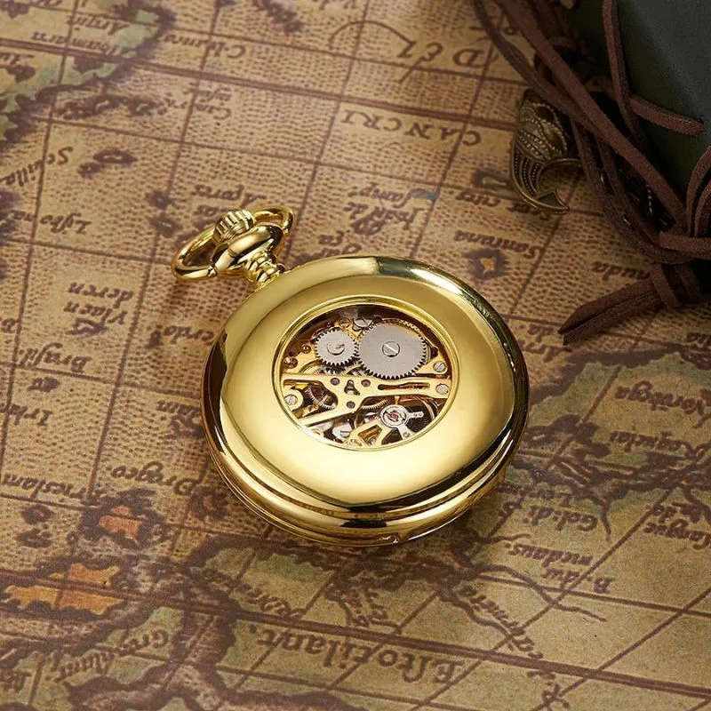Aanzicht 4 — Zakhorloge voor dames – goudkleurig antieke uitstraling