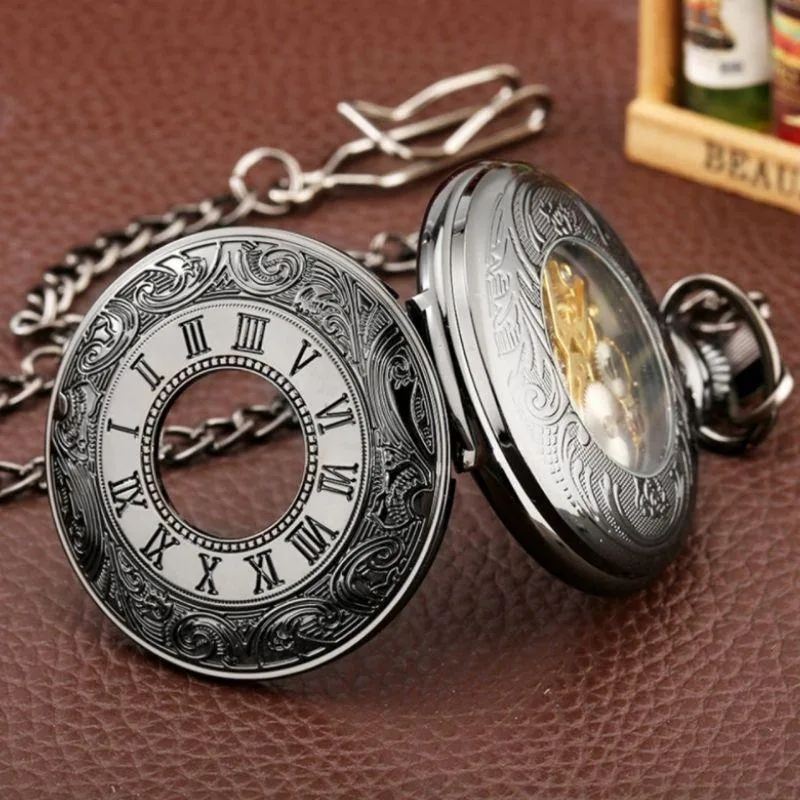 Aanzicht 2 — Steampunk zakhorloge – Romeinse cijfers