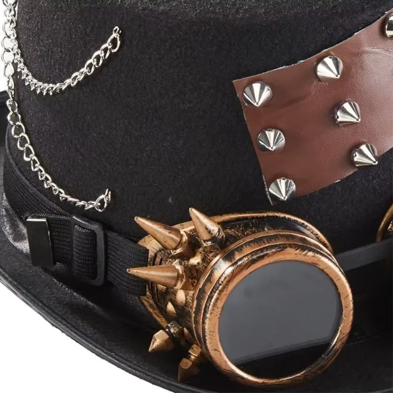 Aanzicht 3 — Steampunk hoed – tandwiel