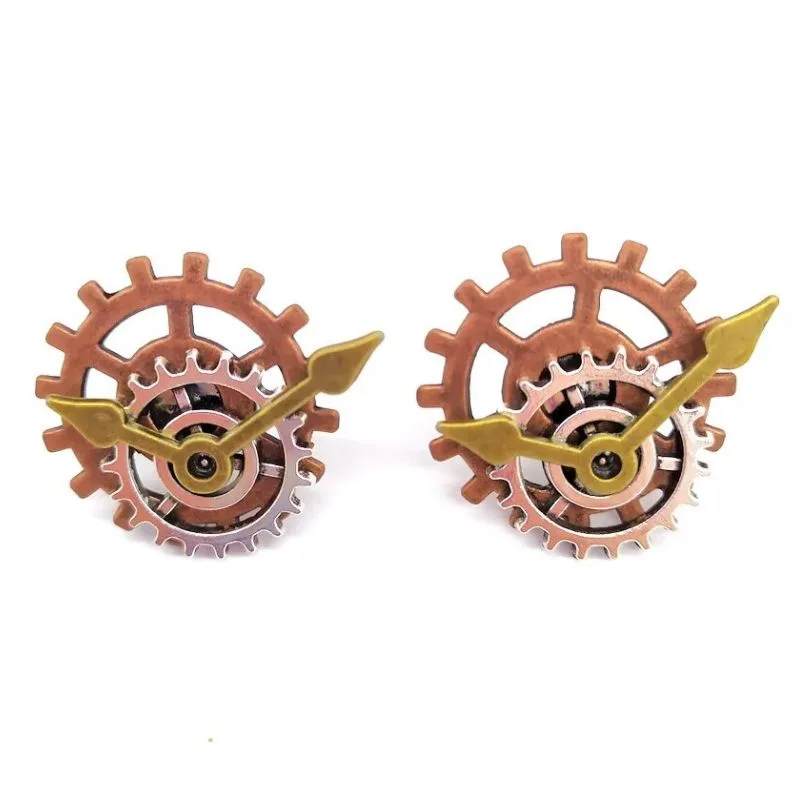 Aanzicht 41 — Steampunk oorbellen – hangend