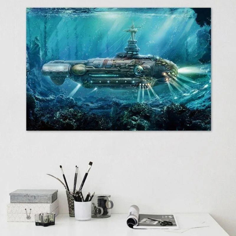 Steampunk wanddecoratie – onderwater Steampunk wanddecoratie – onderwater
