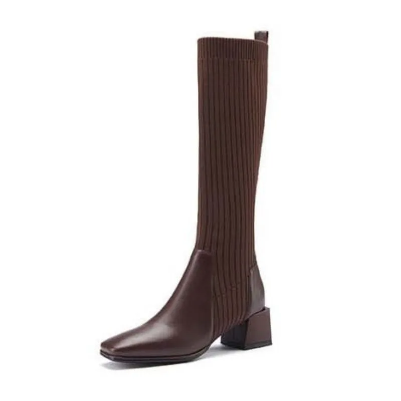 Sockboots voor dames – bruin