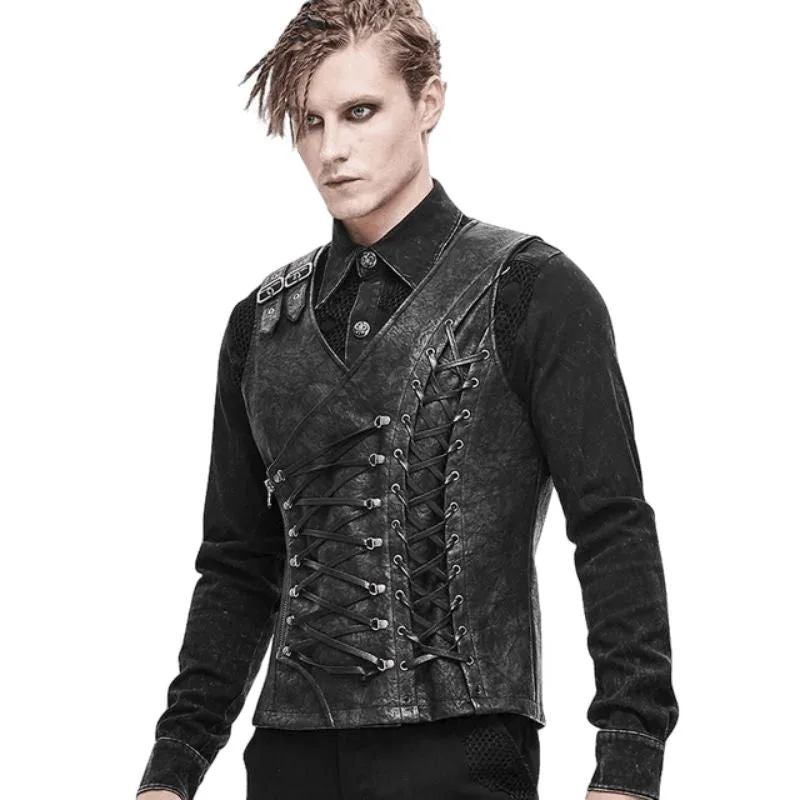 Aanzicht 6 — Steampunk korset voor heren – asymmetrisch