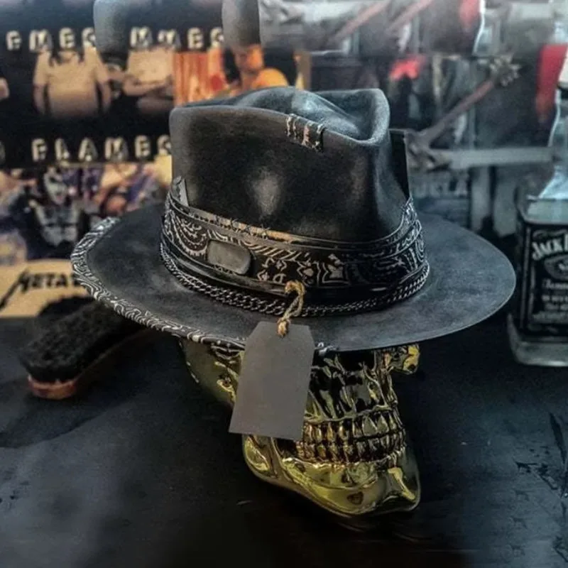 Aanzicht 2 — Steampunk hoed – Cowboy