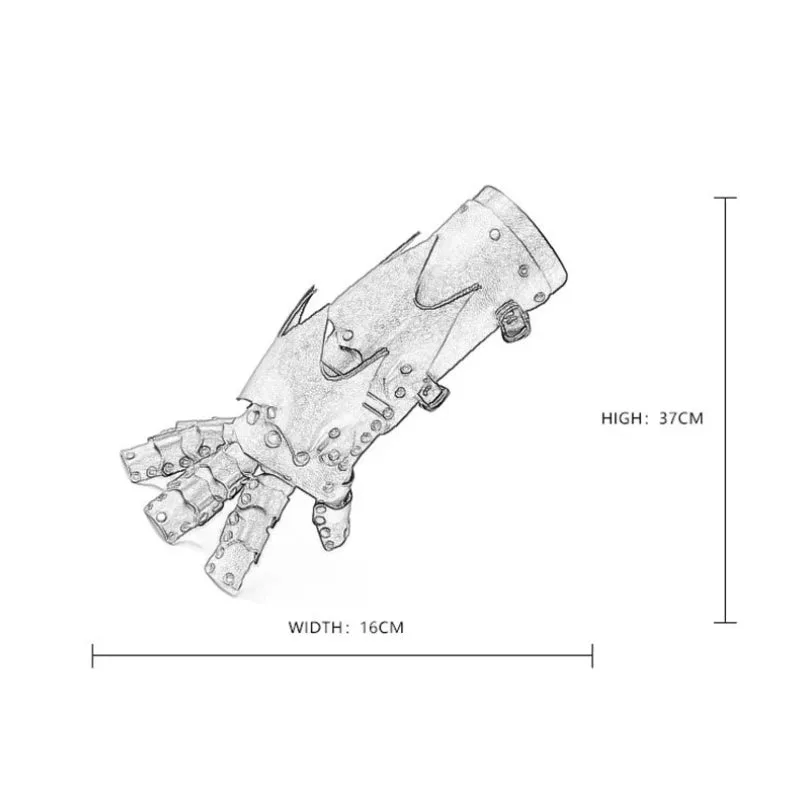 Aanzicht 2 — Steampunk handmanchet