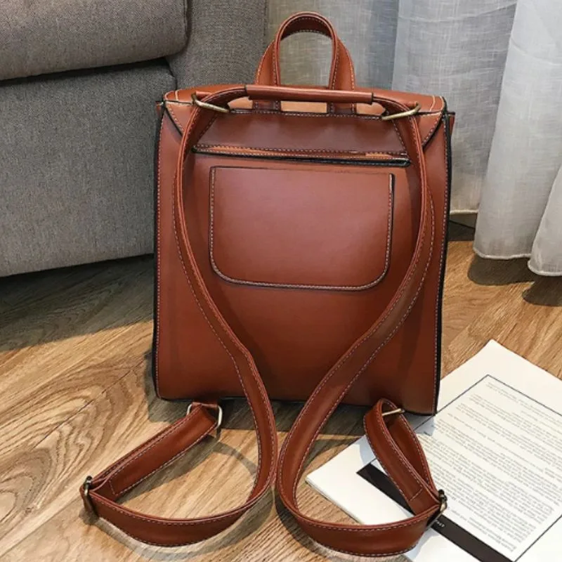 Aanzicht 15 — Steampunk schooltas – van PU