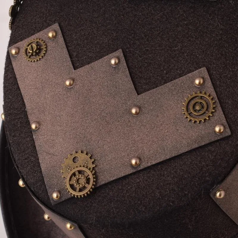 Aanzicht 4 — Steampunk hoed – bruin