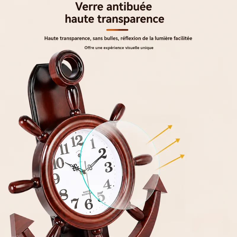 Aanzicht 4 — Steampunk horloge – stuurwiel