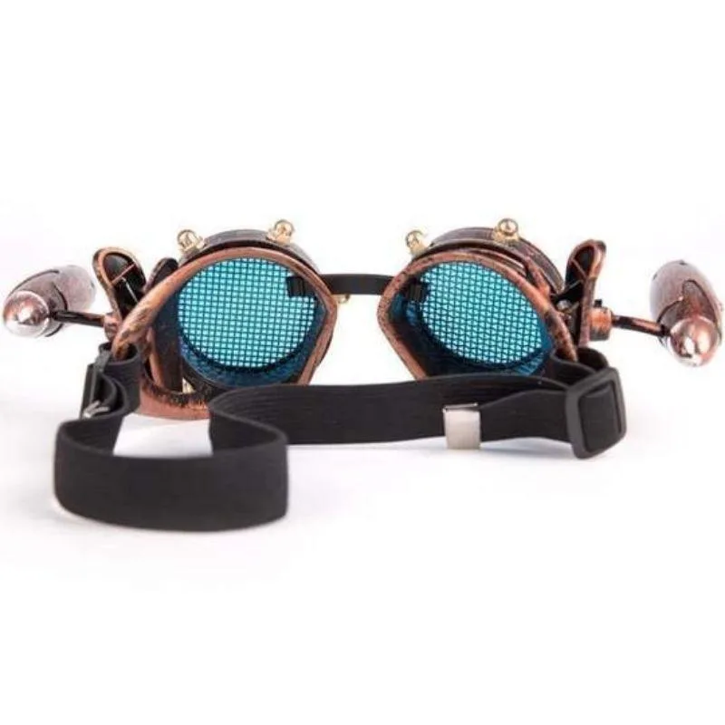 Aanzicht 4 — Steampunk bril – koperkleurig