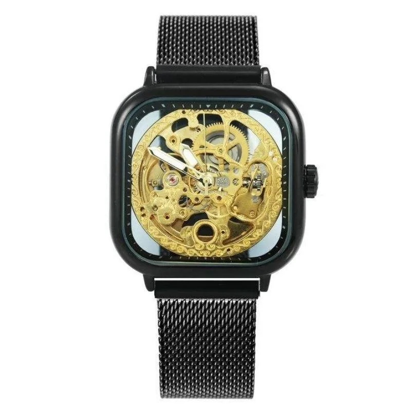 Aanzicht 2 — Steampunk horloge – zichtbaar uurwerk