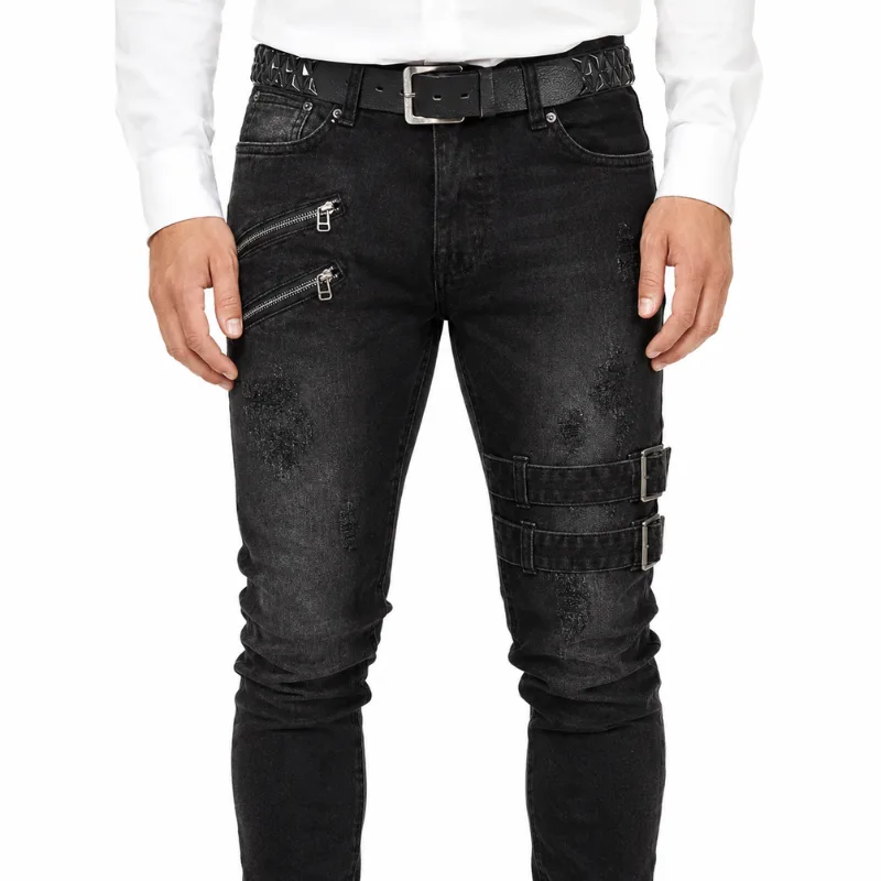 Aanzicht 4 — Jeans voor heren – punk