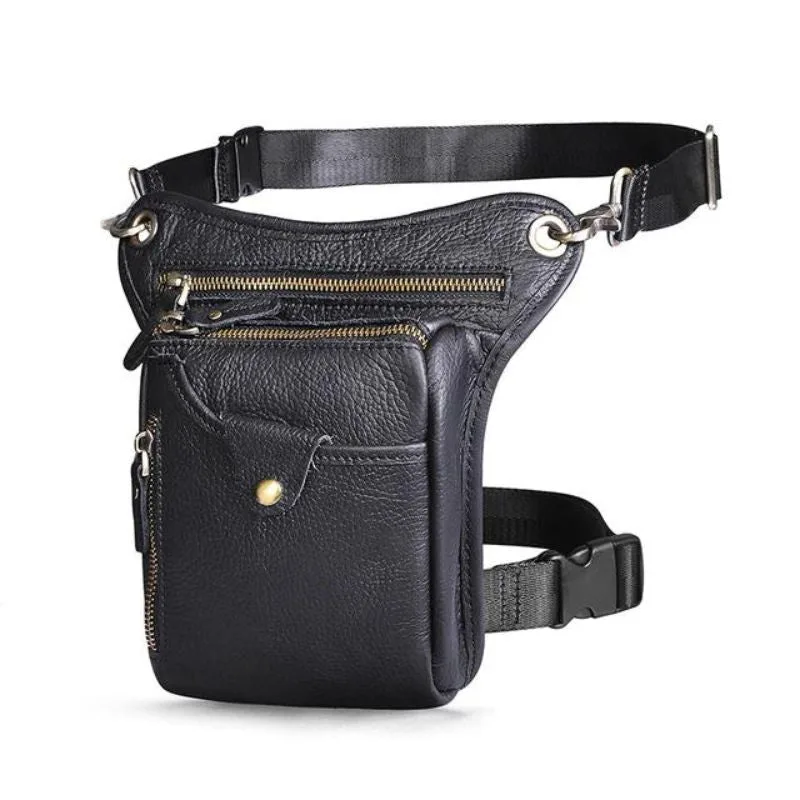 Aanzicht 2 — Tas voor heren – schouderriem leer vintage
