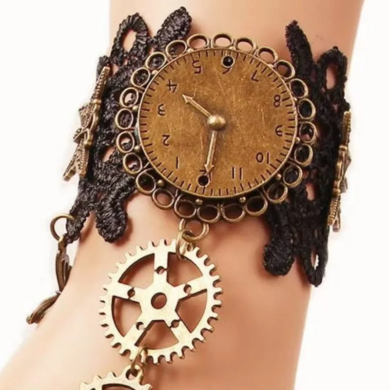 Aanzicht 2 — Steampunk armband – horloge