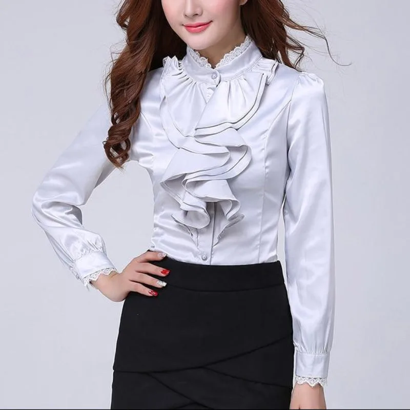 Aanzicht 3 — Blouse voor dames – jabotkraag