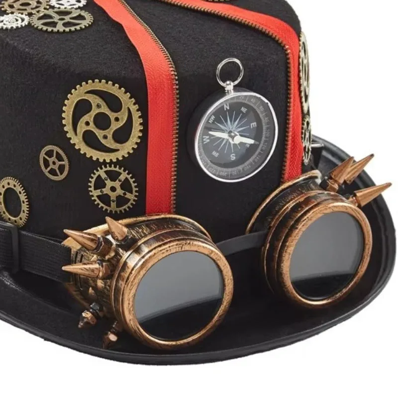 Aanzicht 3 — Steampunk hoed – revolutionair