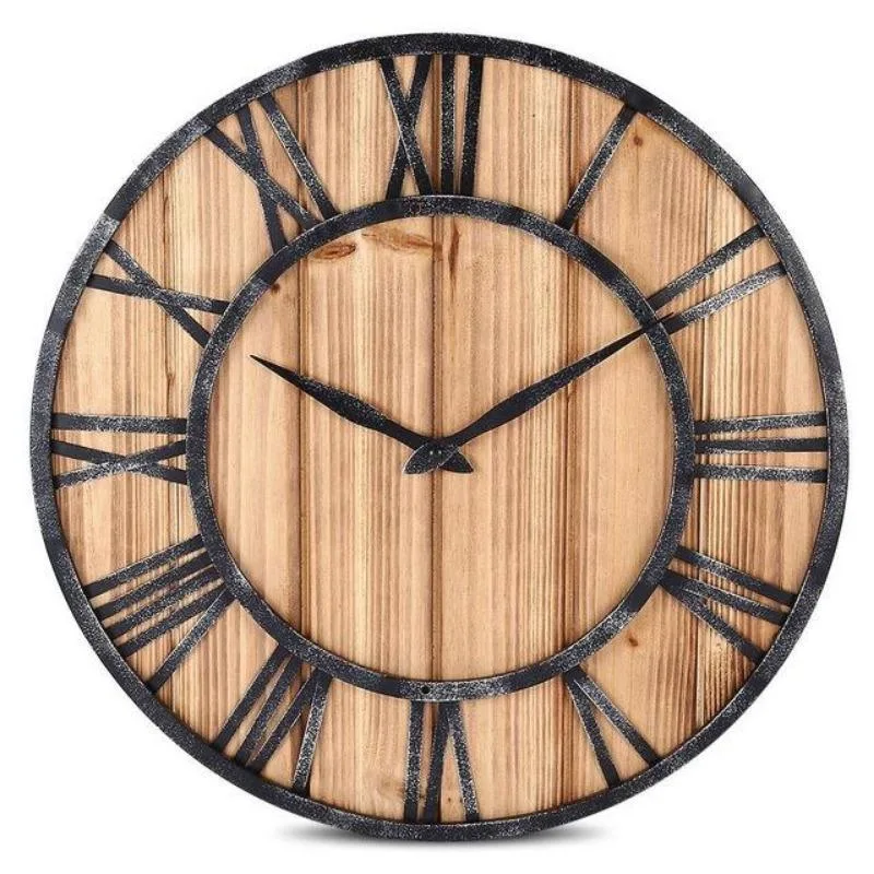 Steampunk horloge – industrieel van hout en metaal