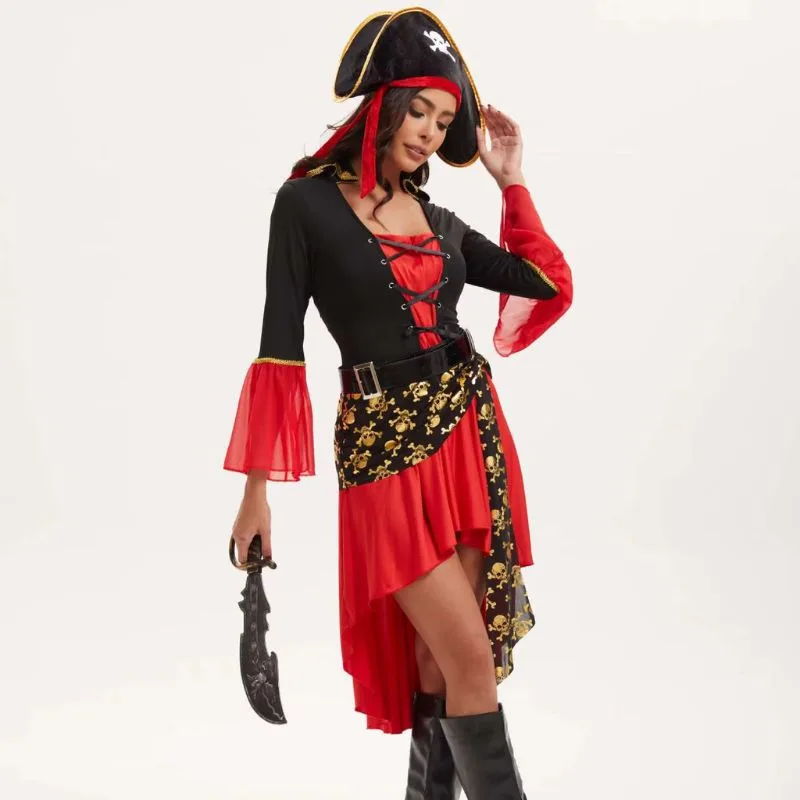 Aanzicht 8 — Steampunk kostuum voor dames – piratenstijl