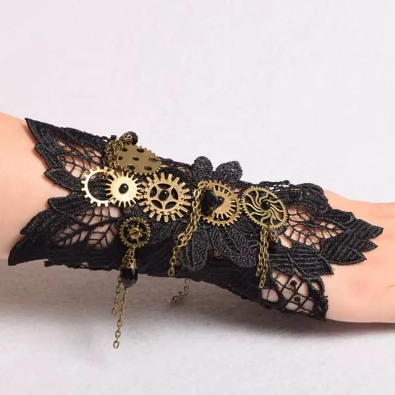 Aanzicht 2 — Steampunk armband voor dames