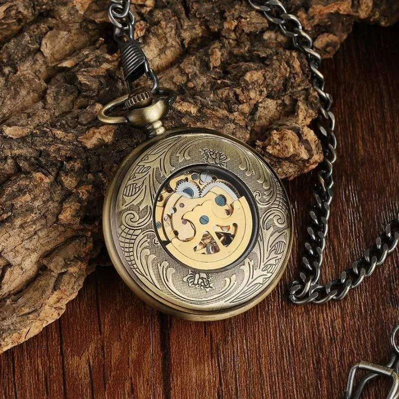 Aanzicht 6 — Steampunk zakhorloge – zon