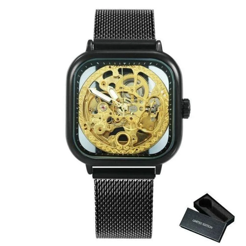 Aanzicht 8 — Steampunk horloge – zichtbaar uurwerk