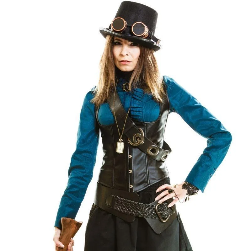 Aanzicht 2 — Steampunk-bril in lasbrilstijl