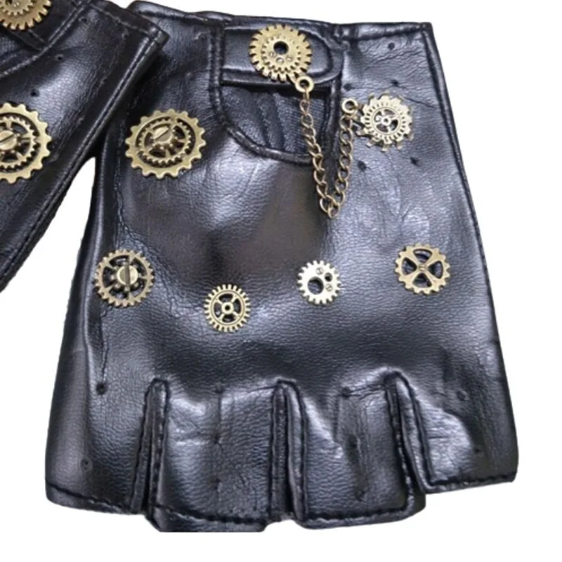 Aanzicht 3 — Steampunk vingerloos handschoen