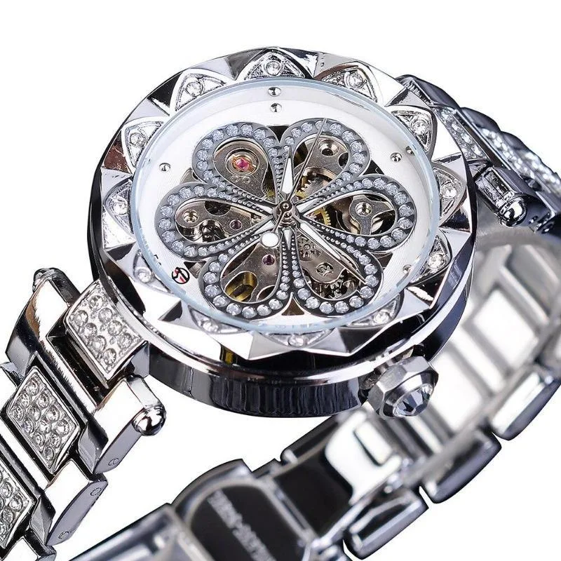 Aanzicht 3 — Skeleton horloge voor dames – elegante stijl