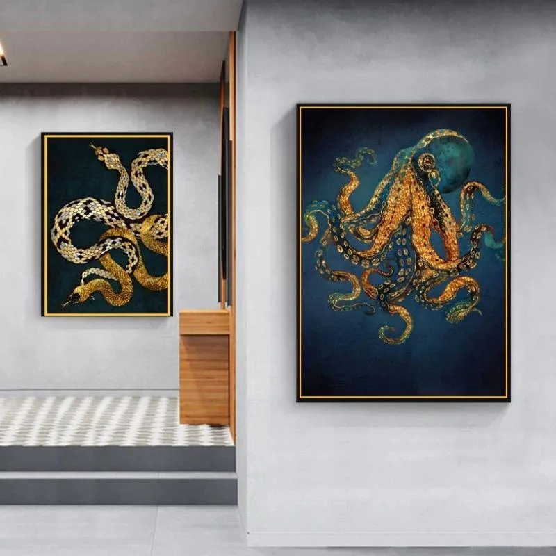 Aanzicht 2 — Steampunk wanddecoratie – octopus – model 3