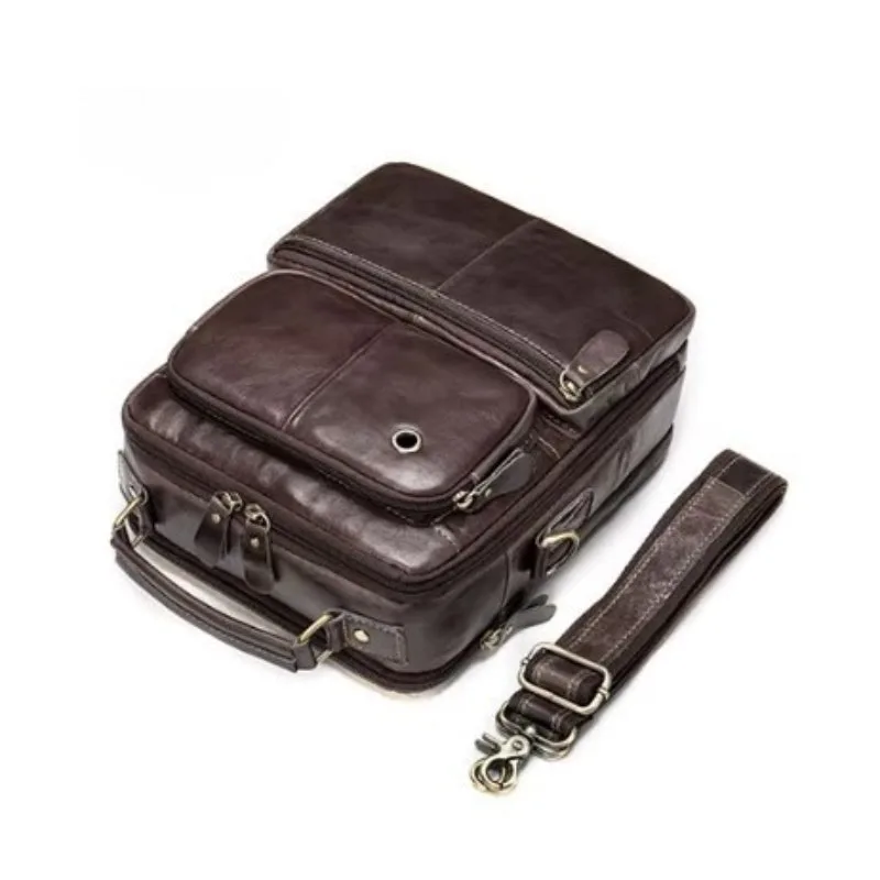 Aanzicht 8 — Schoudertas voor heren – leer vintage