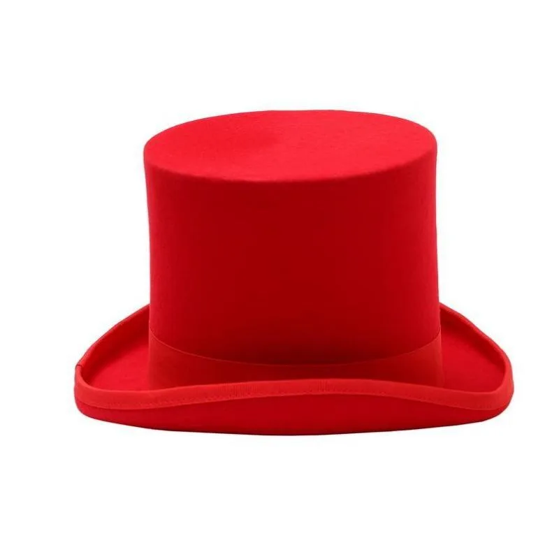 Aanzicht 2 — Hoge hoed – rood