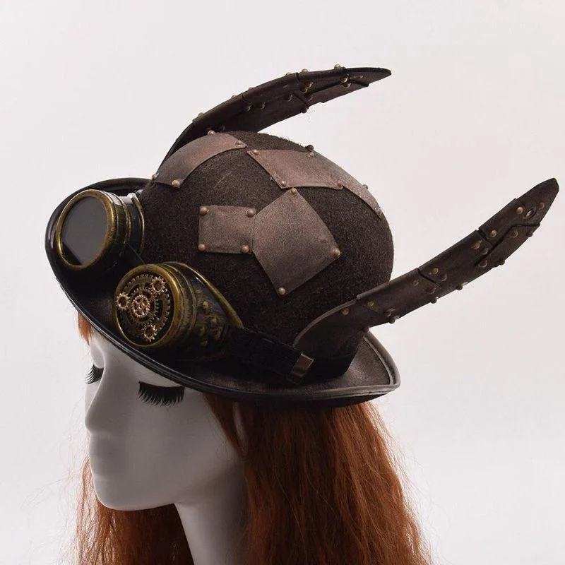 Aanzicht 5 — Steampunk hoed met hazenoren