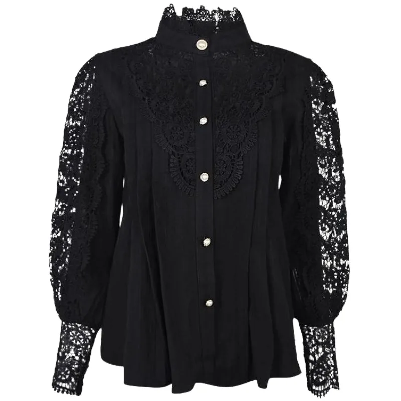 Aanzicht 7 — Blouse – kant kraag Victoriaans