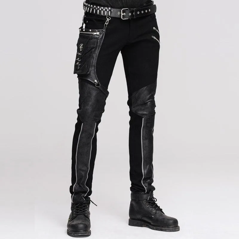 Aanzicht 2 — Steampunk broek voor heren – gothic