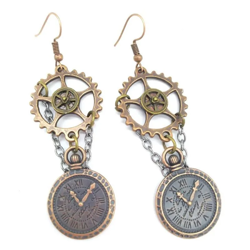 Aanzicht 24 — Steampunk oorbellen – hangend