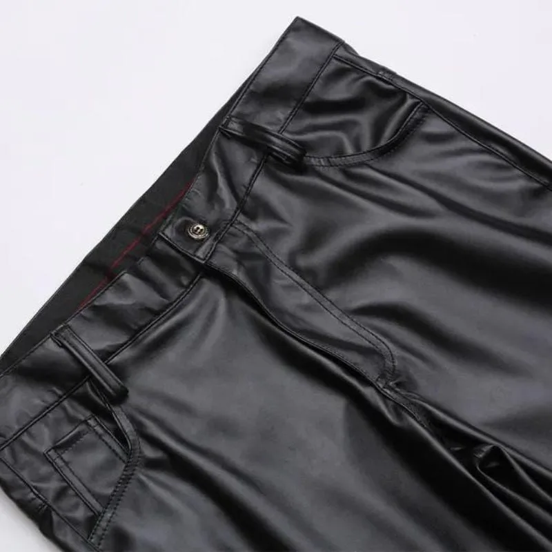 Aanzicht 5 — Broek voor heren – PU-kunstleer zwart